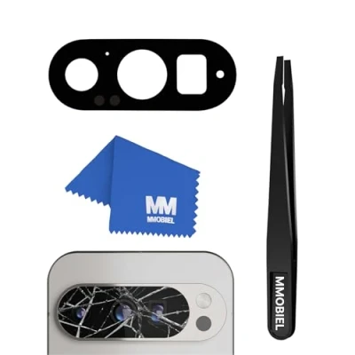 Image de MMOBIEL Lentille en Verre pour Caméra Arrière Compatible avec Google Pixel 9 Pro Vitre Appareil Photo Inclus Double Face Adhésif, Pincettes et Chiffon