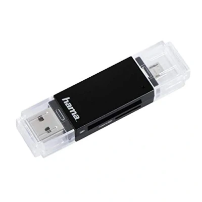 Image de Hama USB 2.0 OTG Lecteur Cartes Basic SD/microSD Noir
