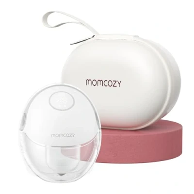 Image de Momcozy Tire lait Mains Libres Mobile Style M6, Rythme Idéal pour Plus de Lait, Flange DoubleFit un Ajustement Parfait et Discret avec 3 Modes 9 Niveaux, 24mm (1, Gris)