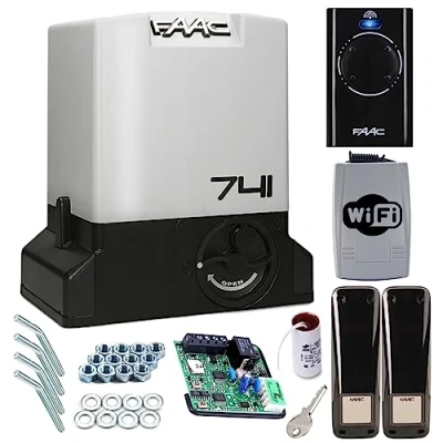 Image de FAAC Delta 3 741 Interrupteur de porte automatique avec contrôleur Wi Fi pour max. 900 kg Puissance 500 W 1 télécommande + Smart Gate