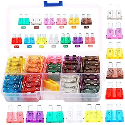 Image de RUNCCI YUN 90 pcs Mini Lame Fuse Set Assortiment Voiture Fusibles (1A 2A 3A 4A 5A 7.5A 10A 15A 20A 25A 30A 35A 40A) pour Auto Camion De avec 1 Fusible Extracteur et Boîte Rangement