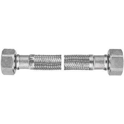 Image de Tuyau blindé DN15 1/2&quot; ÜM x 2000 mm de longueur en acier inoxydable flexible pression pour robinet
