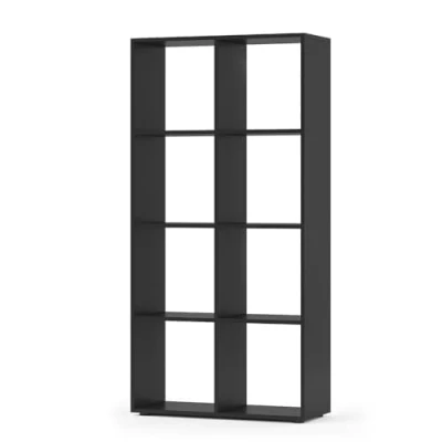 Image de Vicco Meuble de Rangement Cube Scutum, Noir, 72 x 143 cm