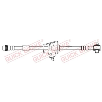 Image de QUICK BRAKE 58.856X Flexible De Frein 650 M10x1 OPEL: Astra J 5 portes, Zafira C Tourer, GTC, CHEVROLET: Cruze Berline