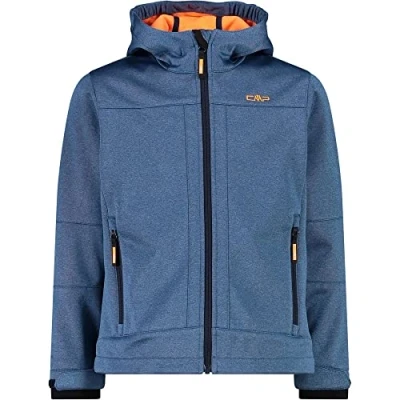 Image de CMP Veste softshell chinée pour enfant avec capuche fixe, Bluestone Mél., 128