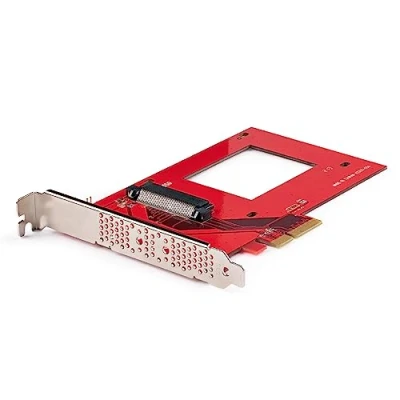 Image de StarTech.com Carte Adaptateur U.3 vers PCIe, PCIe 4.0 x4 pour SSD NVMe de 2,5&quot; d&#039;Extension PCI Express SFF TA 1001 PC Bureau/Serveurs, Conforme TAA (PEX4SFF8639U3)