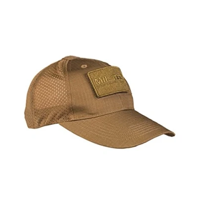 Image de Miltec Mil Tec Casquette Base Ball Filet Dark Coyote Noir OneSize
