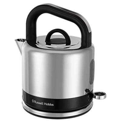 Image de Russell Hobbs Bouilloire Electrique [Design Retro Premium] Distinctions Noir (1,5L, 2400 W, Ebullition Rapide, Ecoulement Parfait, Ouverture Facile, Ergonomique, Filtre anticalcaire amovible) 26420 70