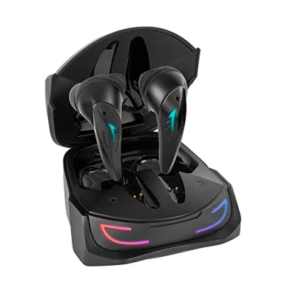 Image de Mars Gaming MHI ULTRA Noir, Écouteurs sans Fil TWS, RGB Flow, Bluetooth 5.3, Triple Noise Cancellation, 24H Batterie