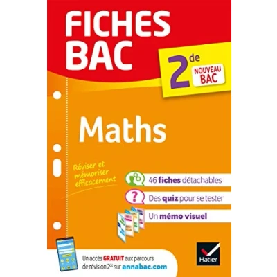 Image de Fiches bac Maths 2de: nouveau programme de Seconde Livre d’occasion Bon