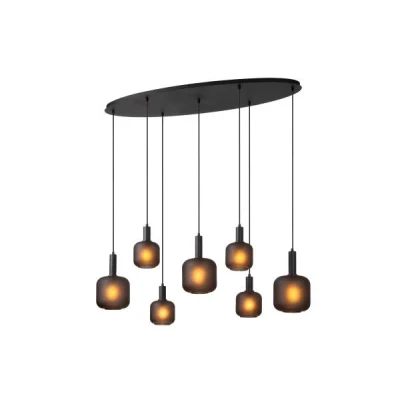 Image de Lucide Eloise lampe suspendue 135 x 40 150 cm noir