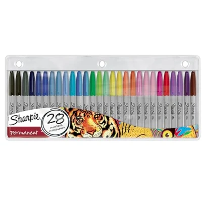 Image de Sharpie marqueurs indélébiles pointe fine assortiment de couleurs à encre permanente édition limitée Lot 28