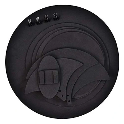Image de SOULONG Lot de 10 Pcs Sourdines Batterie Silencieuse en Mousse Caoutchouc Sourdine Tambour Mute Noir Pads d&#039;Entraînement Drum pour Batteur