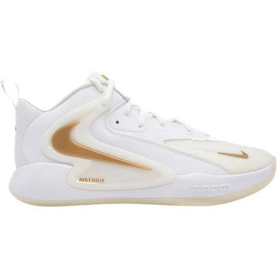Image de Nike Performance ZOOM Hyperset 2 Unisex Chaussures de volley, Taille: 40, White/metallic gold Tissu / matière synthétique