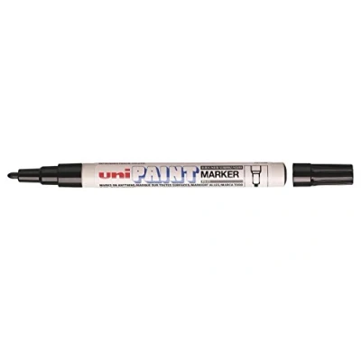 Image de Uniball Uni Paint PX21/N Marqueur peinture à huile Pointe fine ogive Encre pigmentation Noir