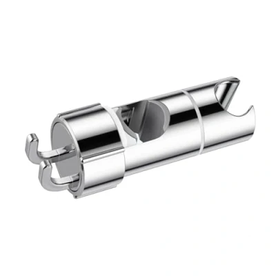 Image de JIEYUCHU Support de Douchette Universel, Douche Réglable avec 2 Crochets, Chromé Conception ABS pour Barre 16 27 mm, Installation Facile