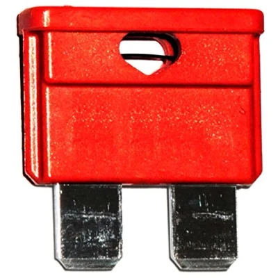 Image de AERZETIX C10348 10x Fusible plate rouge Midi 10A 6V 12V 24V 32V 19mm auto voiture camion utilitaire