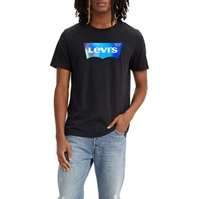 Image de Levi&#039;s Graphic Crewneck BW FILL SSNL Tshirt imprimé, Homme, Taille: XS, Silvertab glow wm du