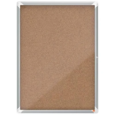 Image de Nobo Premium Plus, Tableau d&#039;Affichage Vitrine Liège Verrouillable, 9 x A4, Brun, 1902564