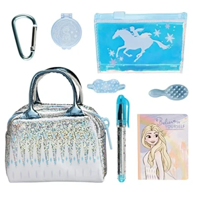 Image de Cefa Toys Real Littles Mini Sac à Collectionner La Reine des Neiges avec 6 Accessoires de papeterie, Convient aux Enfants partir Ans, Bleu et Blanc