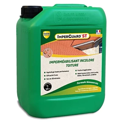 Image de Imperméabilisant Toit Incolore Haute Performance Formule VégétaleImperGuard Spécial Toute Tuile 5 ans Sec 30 min 5L 50 m2