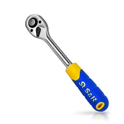 Image de S&amp;R Cliquet 1/2 Reversible. Clé à 45 dents en acier chrome vanadium. Qualité Professionnelle.