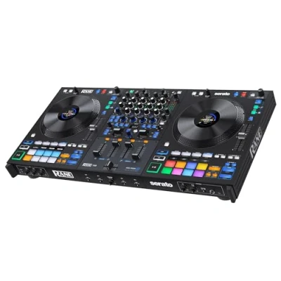 Image de RANE FOUR Advanced Contrôleur DJ 4 canaux Stems Molettes jog 8,5&quot; à écrans, mixeur avec effets internes, Serato Pro et Pitch ‘n Time inclus
