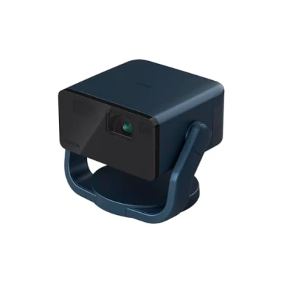 Image de Epson EF 22N Mini Smart Laser Projector Projecteur Vidéo Portable Full HD, 1920 x 1080p, Haut Parleur Bluetooth 5W, Projection au Mur, Sol ou Plafond, 1000 Lumens, Google TV 150&quot;, Bleu/Noir