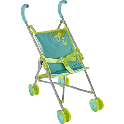 Image de HABA Poussette Canne pour Poupées Verte et Bleue Jeux d&#039;imitation 3 Ans Plus 306208