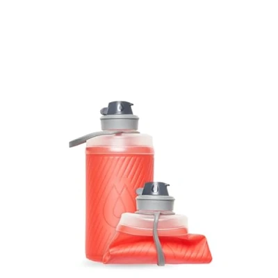 Image de Hydrapak Flux Bouteille d&#039;eau de randonnée pliable (750 ml) Bouchon à vis sans BPA, ultra léger et anti déversement Rouge séquoia