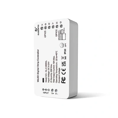 Image de GLEDOPTO WLED Contrôleur de bande lumineuse LED 5 24 V WiFi APP contrôle plus 100 modes d&#039;éclairage dynamiques DIY 800 IC pour RVB RGBW WS2812B WS2811 SK6812 TM1814 WS2813 WS2815 Pas besoin hub