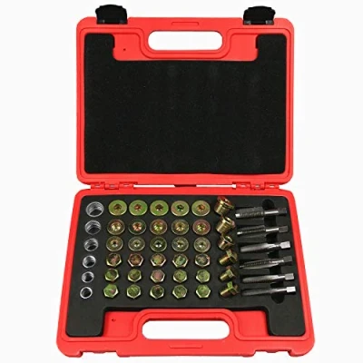 Image de BestsQ Kit de réparation Filetage 114 pièces Carter d&#039;huile boîte Vitesses Ensemble d&#039;outils Bouchon vidange M13 M15 M17 M20 M22