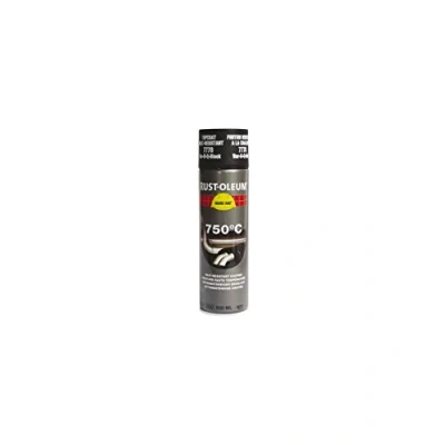 Image de Rust Oleum 7778 rigide Chapeau Aérosol résistant à la chaleur, pour des températures jusqu&#039;à 750 degrés C, Noir