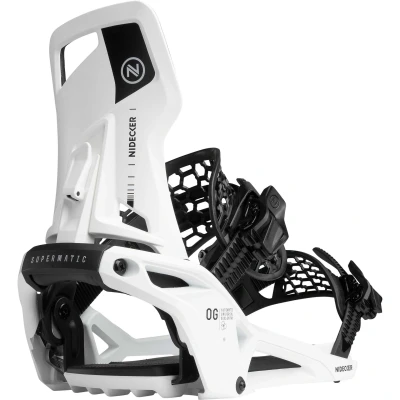 Image de Nidecker Supermatic Snowboard Fixation Automatique Universelle, à Double entrée Confortable et fiable comme Une Deux Sangles Classique Blanc