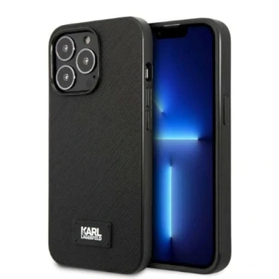 Image de Karl Lagerfeld KLHCP13LSFMP2K Coque rigide pour iPhone 13 Pro / 6,1&quot; Noir Saffiano