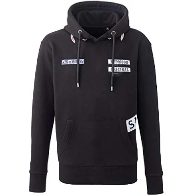 Image de Sons of Anarchy Patch Brodé Capuche (S 2XL) Entièrement Écran Précise Correctifs Redwood Original Jax Teller Faucheuse MC Coupe Noir, XXL