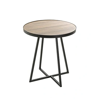 Image de HAKU Möbel Table D&#039;Appoint, MDF, Chêne Noir, Ø 48 X H 52 cm