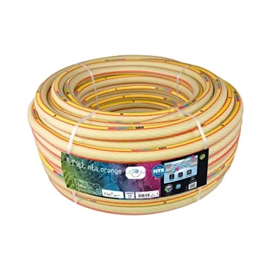 Image de FITT NTS Orange 3/4&quot; (19mm) 50 m Tuyau d&#039;arrosage Jaune Brillant pour Les Jardins, Robuste et malléable, Usage intensif