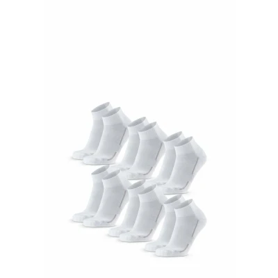 Image de Danish Endurance Quarter 6PACK Chaussettes de sport, Taille: 35 38, White