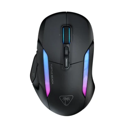 Image de Turtle Beach Kone II Air Souris Gaming RGB Ergonomique sans Fil,Bbatterie 350h, Capteur Optique 26 000 DPI, 21 Entrées Personnalisables, Molette 4D Free Spin Noir