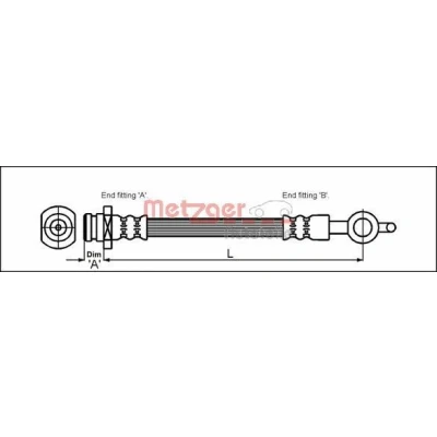 Image de METZGER 4112832 Flexible De Frein 180 OPEL: Frontera B SUV