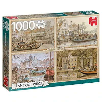 Image de JUMBO Does Not Apply Puzzle Anton PIECK, BARCOS POR EL Canal, 18855, Multicolore, One Size
