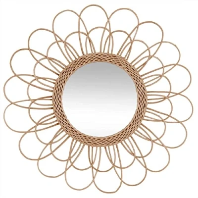 Image de Atmosphera Miroir Fleur rotin D56 cm