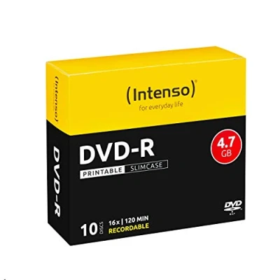 Image de DVD R Intenso 4801652 10 supports 4.7 Go 240 minutes 16x surface imprimable par jet d&#039;encre
