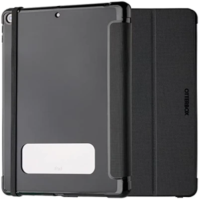 Image de Otterbox Coque React Folio pour iPad 10,2&#039; (8e gen 2020 / 9e 2021), Antichoc, Anti Chute, étui de Protection Fin, testé Selon Les Normes Militaires, Noir Livré sans Emballage