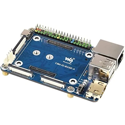 Image de IBest for Raspberry Pi Compute Module 4 IO Board,Mini Base Board (A) Lite Version with Standard CM4 Socket and Color Coded 40PIN GPIO Header Onboard CSI/DSI/FAN/HDMI/USB/RJ45 Connectors