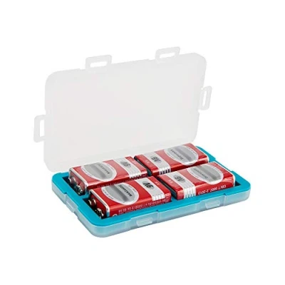 Image de JJC Boîtier de batterie résistant à l&#039;humidité pour 4 piles rechargeables 9 V, boîte rangement