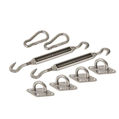 Image de Windhager, Kit de Fixation, Montage, Accessoires pour Protection Solaire, Fixation Voile, Robuste, résistant aux intempéries, 10786