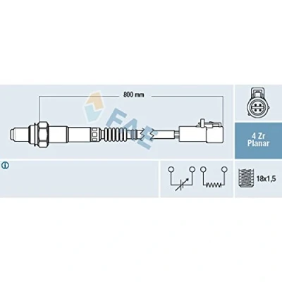 Image de FAE 77263 Sonde lambda chauffé FORD: Focus 3, C Max 2, 2
