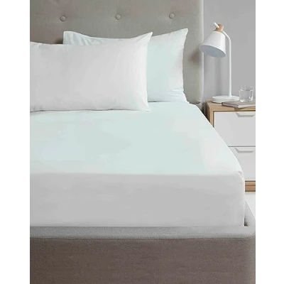 Image de Rapport Home So Soft Drap Housse en Microfibre pour lit Double Blanc